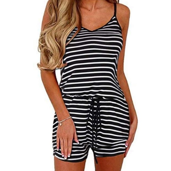 Pants - Beautiful woman jumpsuit adjustable waist romper
